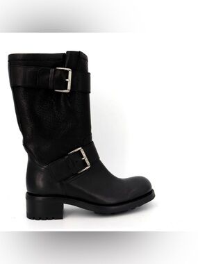 Freelance Geronimo Black Leather Biker Boots EU 36.5 US 6